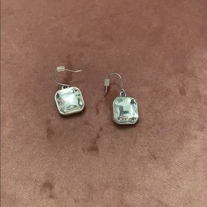 Retro Glam Square cut crystal earrings